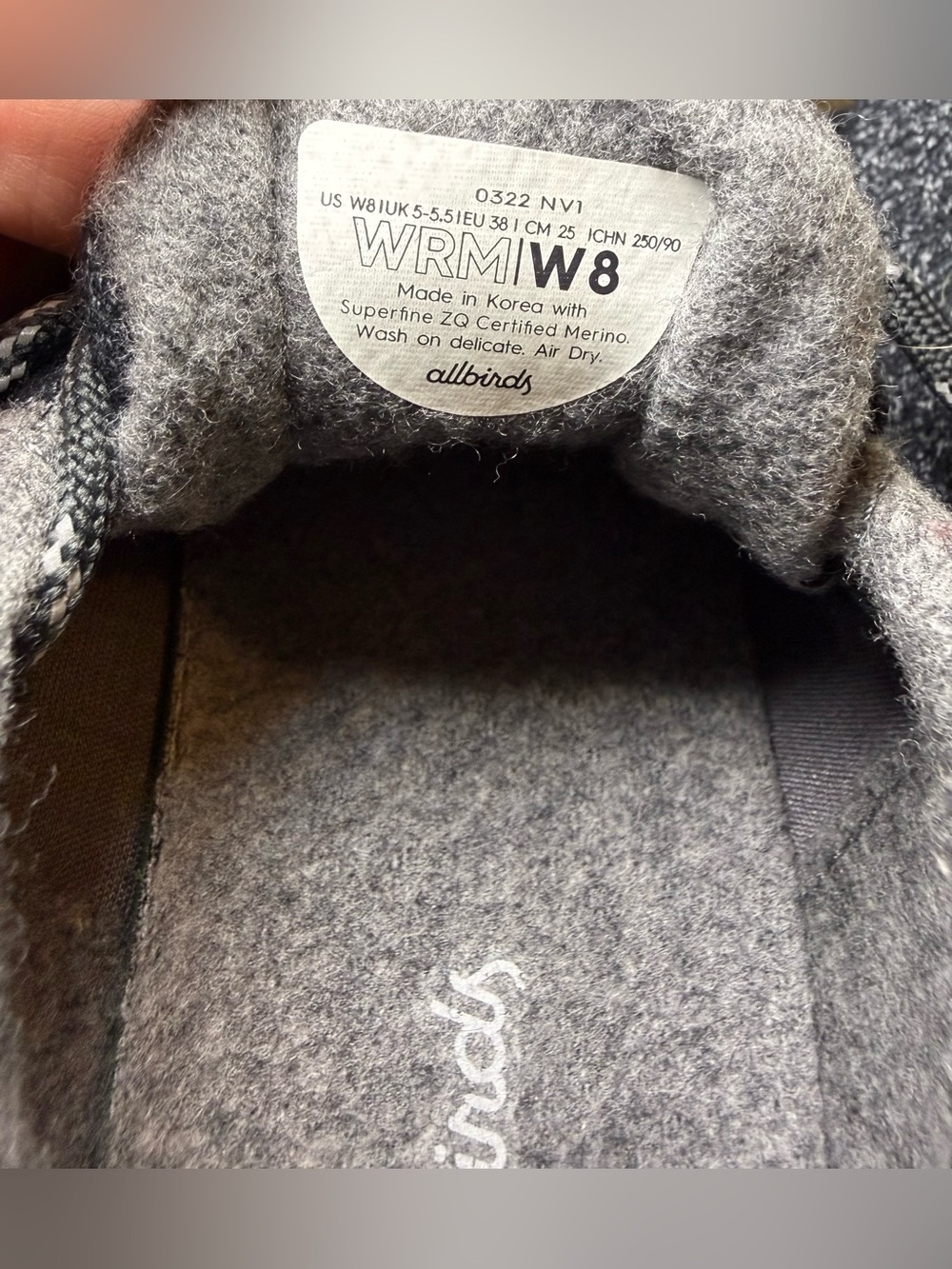 Allbirds Women's Wool Runner NZ Superfine ZQ Certified Merino Sneakers Size 8 - Picture 9 of 9